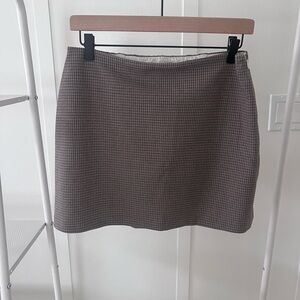 Abercrombie & Fitch Brown Ribbed Pencil Mini Skort